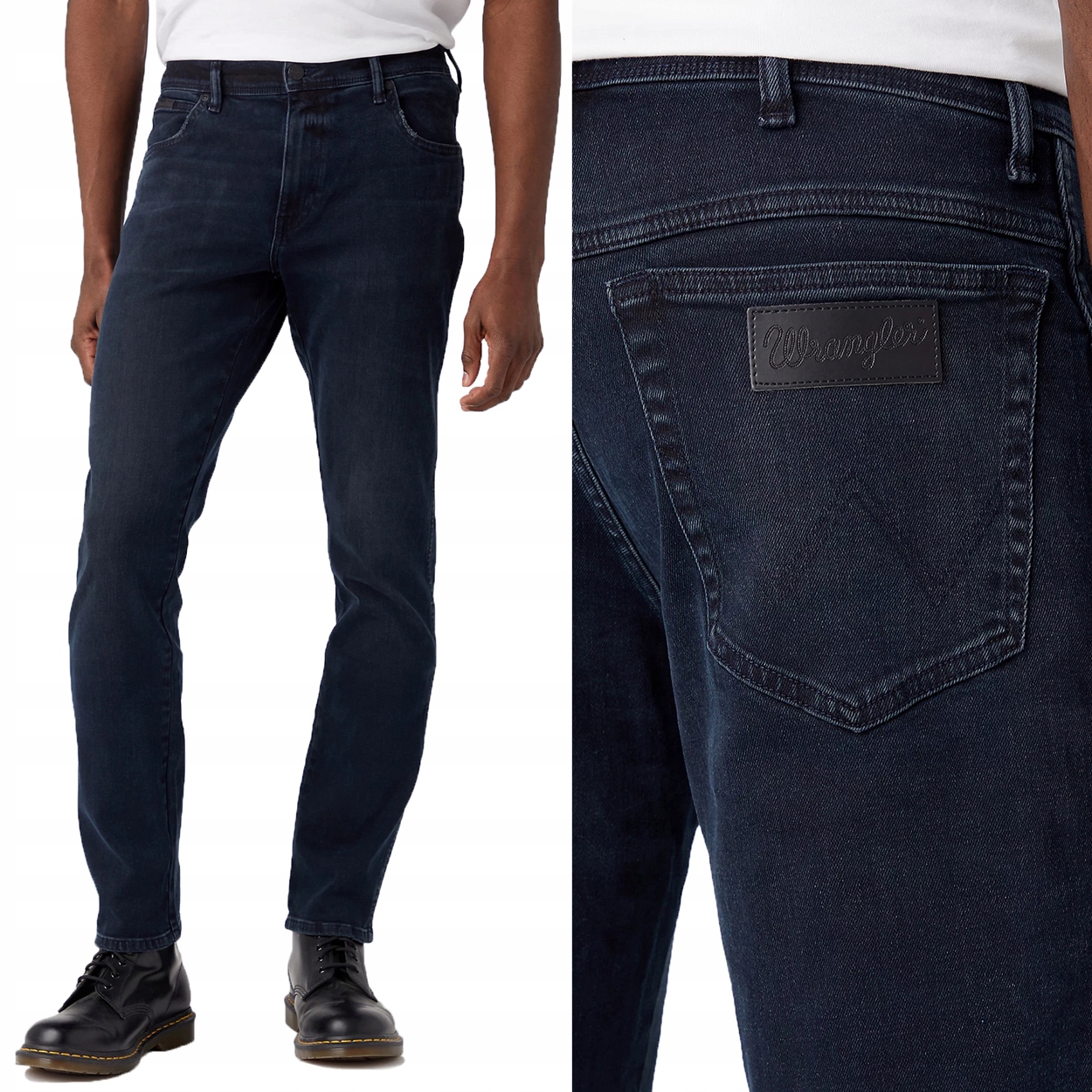 Wrangler Texas Travis klasické modré jednoduché džínové kalhoty W32 L32