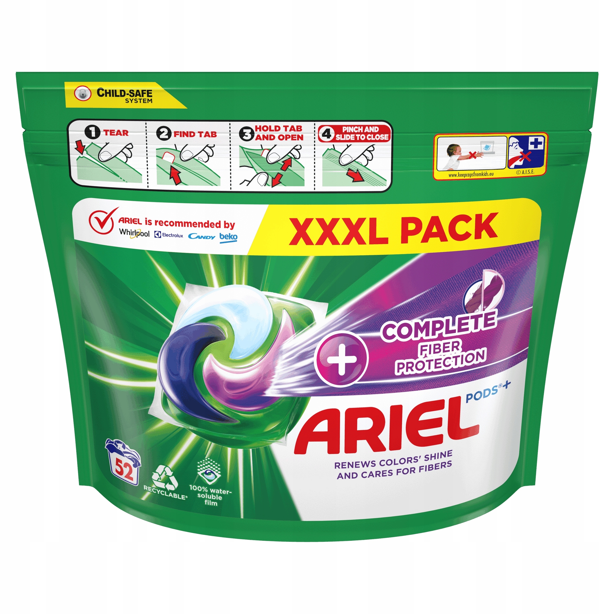 Levně Ariel All-in-1 Pods Fiber Protection Kapsułki do prania 52 szt.