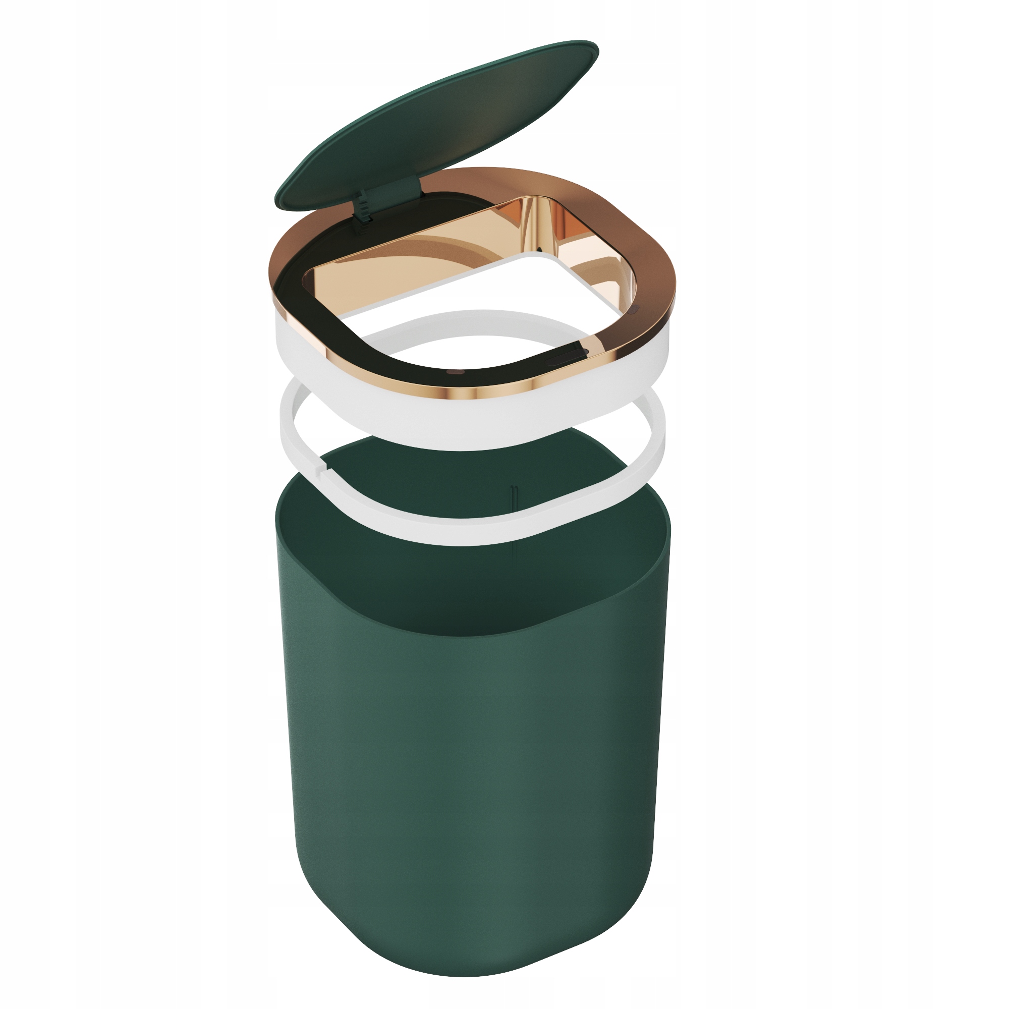 Levně Odpadkový Koš Senzor Pohybu Bezdotykový Zelený Automatický 12L Odpadkový Koš