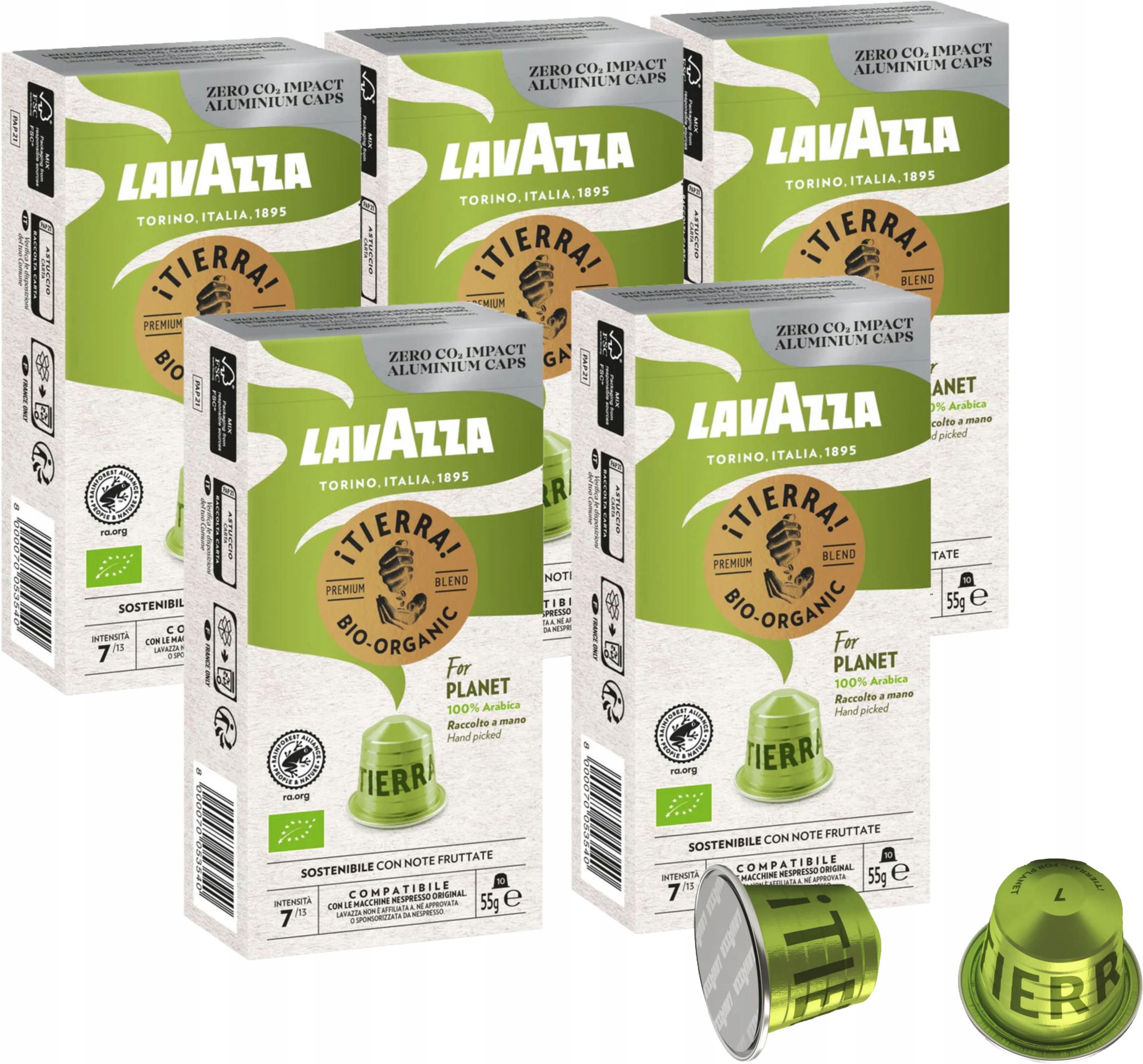 Kapsle pro Nespresso Lavazza iTierra Bio-Organic 5 x 10 kusů