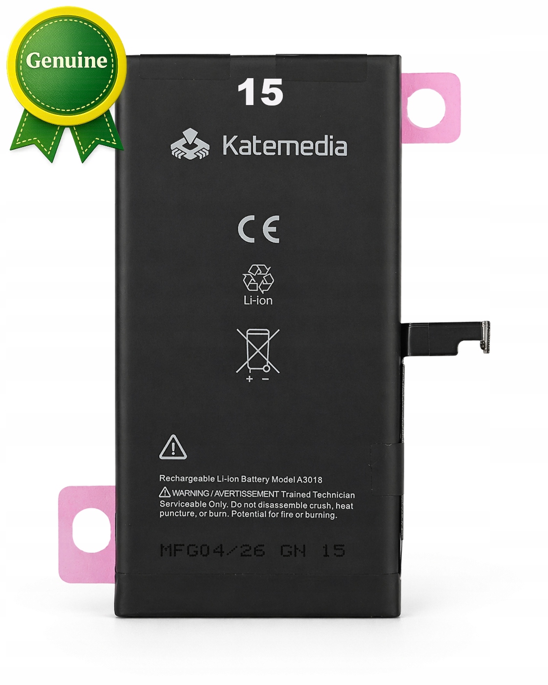 Bateria Ktm z możliwością przypisania jako Nowa (Genuine) iPhone 15