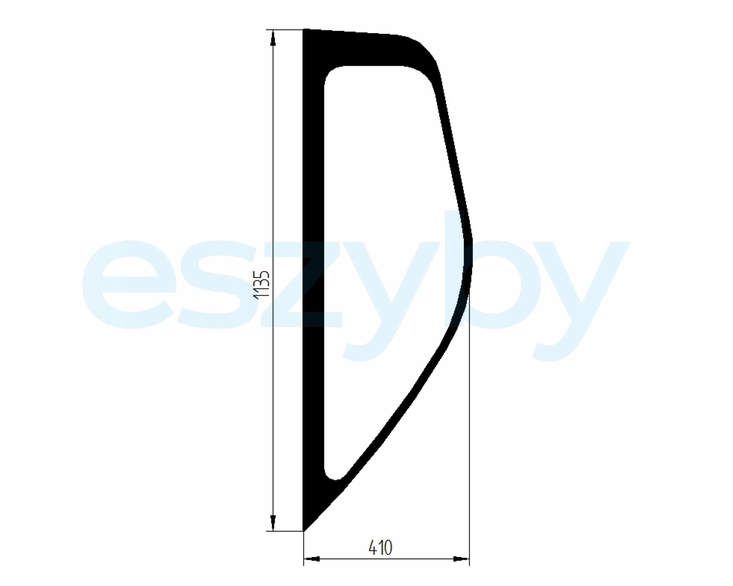 sklo bagr Case CX New Holland boční L KHN2642