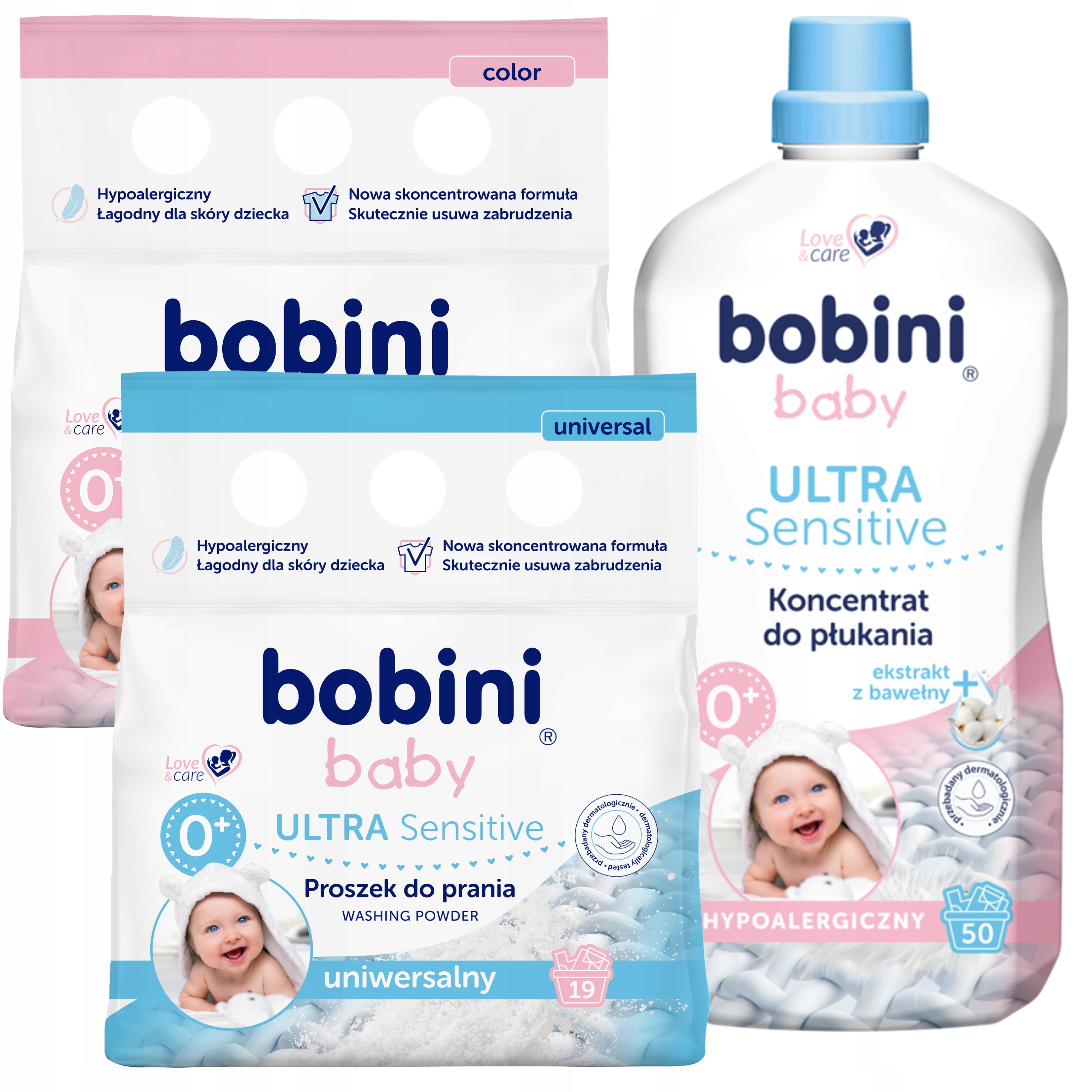 Bobini Hypoalergenní prášek na praní barevného prádla 2,8 kg koncentrát 1,8 l