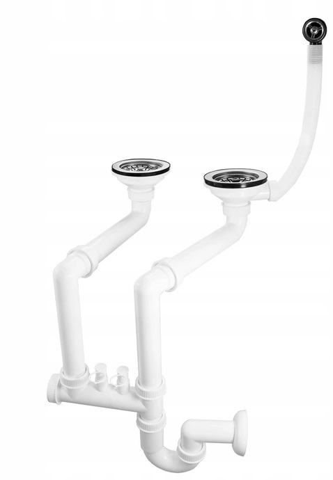 

Syfon Do Zlewozmywaka Kuchennego Manualny 2 Komory