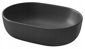 Keramická umyvadlová deska Moduo 50 oválná antracit
