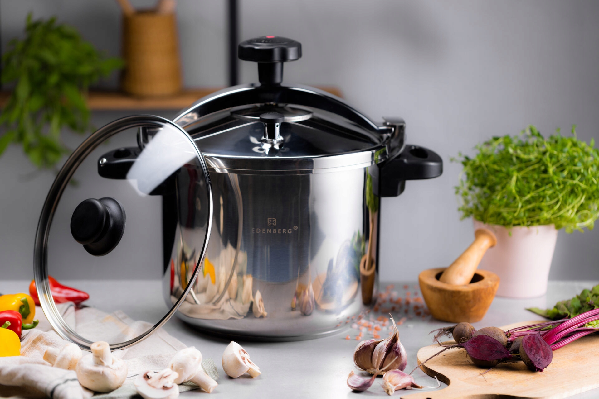 Szybkowar Edenberg 5 l srebrny EAN (GTIN) 6905428557317