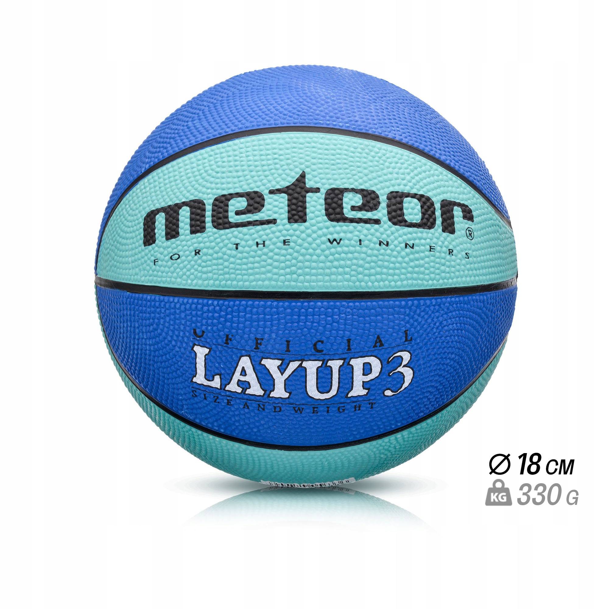PIŁKA KOSZOWA DO KOSZYKÓWKI METEOR LAYUP DLA DZIECI do 8 lat #3 niebieska Model LAYUP