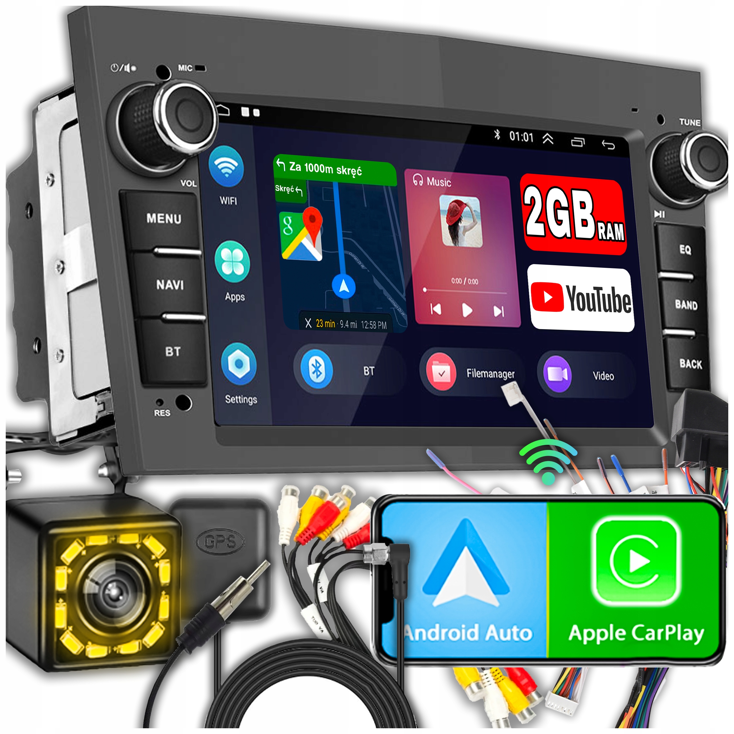 Radio pro Opel Vectra C Zafira Astra H Vivaro Meriva Signum Android Carplay