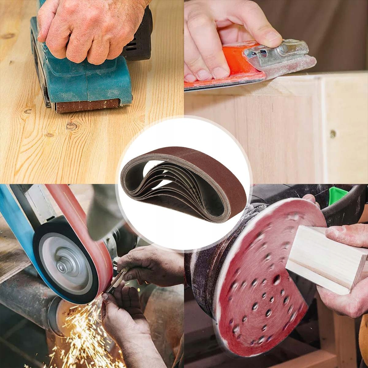 PAPIER ŚCIERNY BEZKOŃCOWY 75x457 TAŚMA PAS P100 ZESTAW 10 SZTUK Marka Falon-Tech