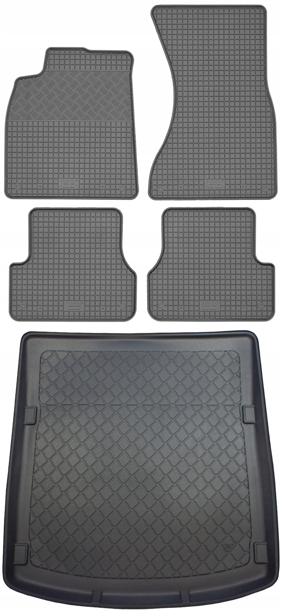 Audi A6 C7 Sedan 4D od roku 03.2011-05.2018 Sada Koberce batožinový priestor