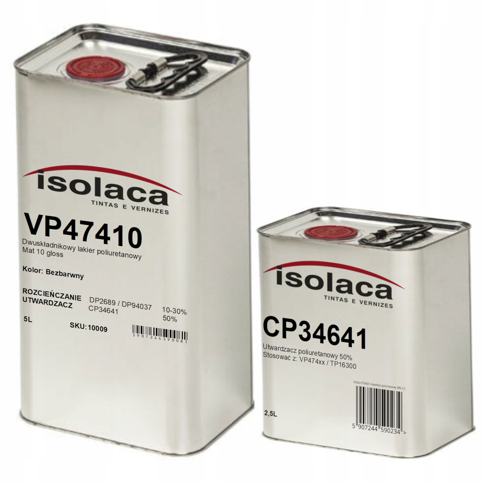 Isolaca Lakier poliuretanowy bezbarwny matowy G10 do drewna zestaw 5L+ utwa