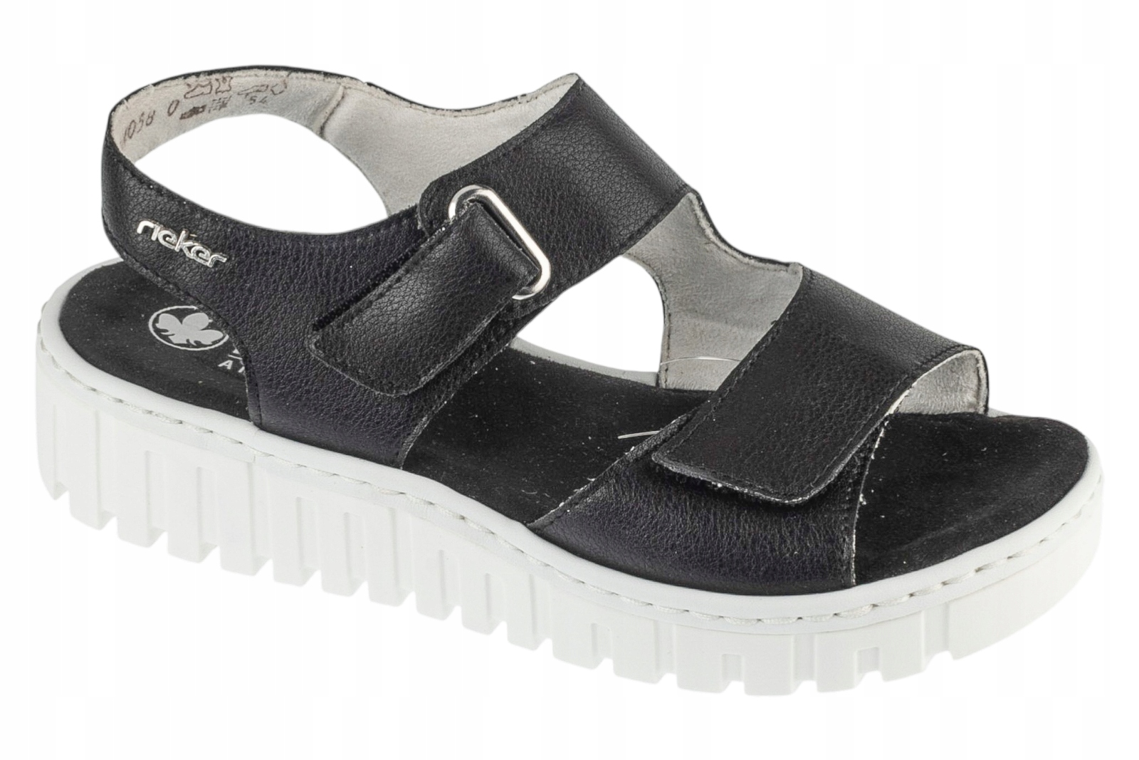 Rieker Sandals [42] Dámské kožené sandály černé