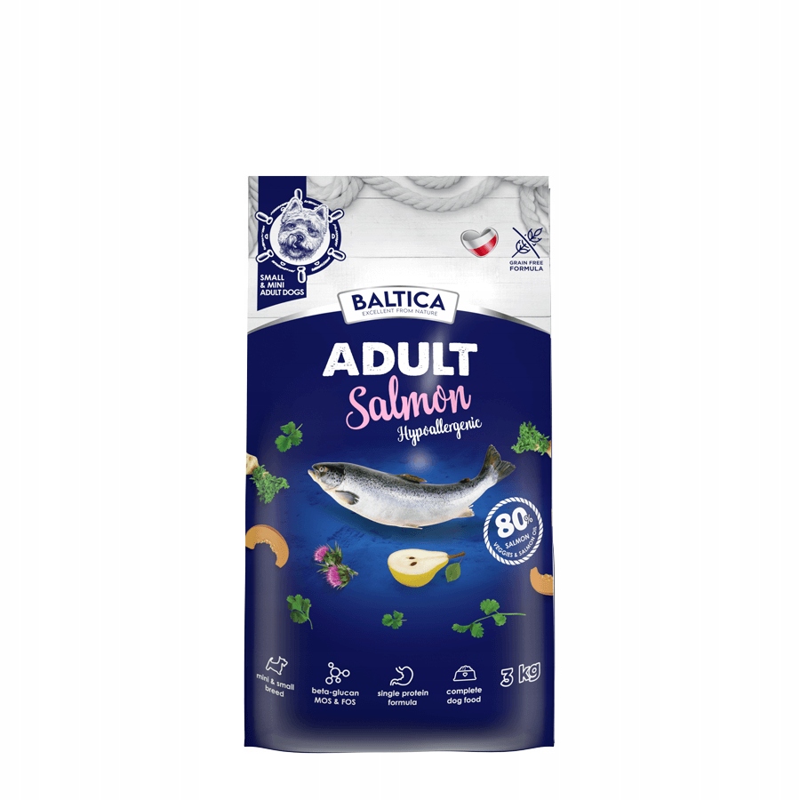 Baltica Hypoallergenic Adult Salmon Xs/s 3kg
