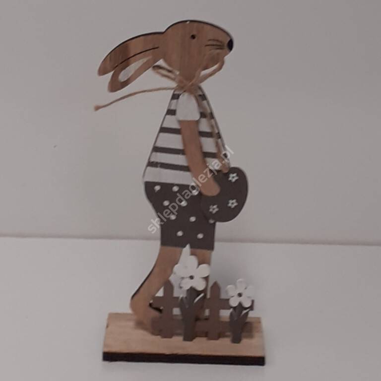 Zając drewniany mix 20cm