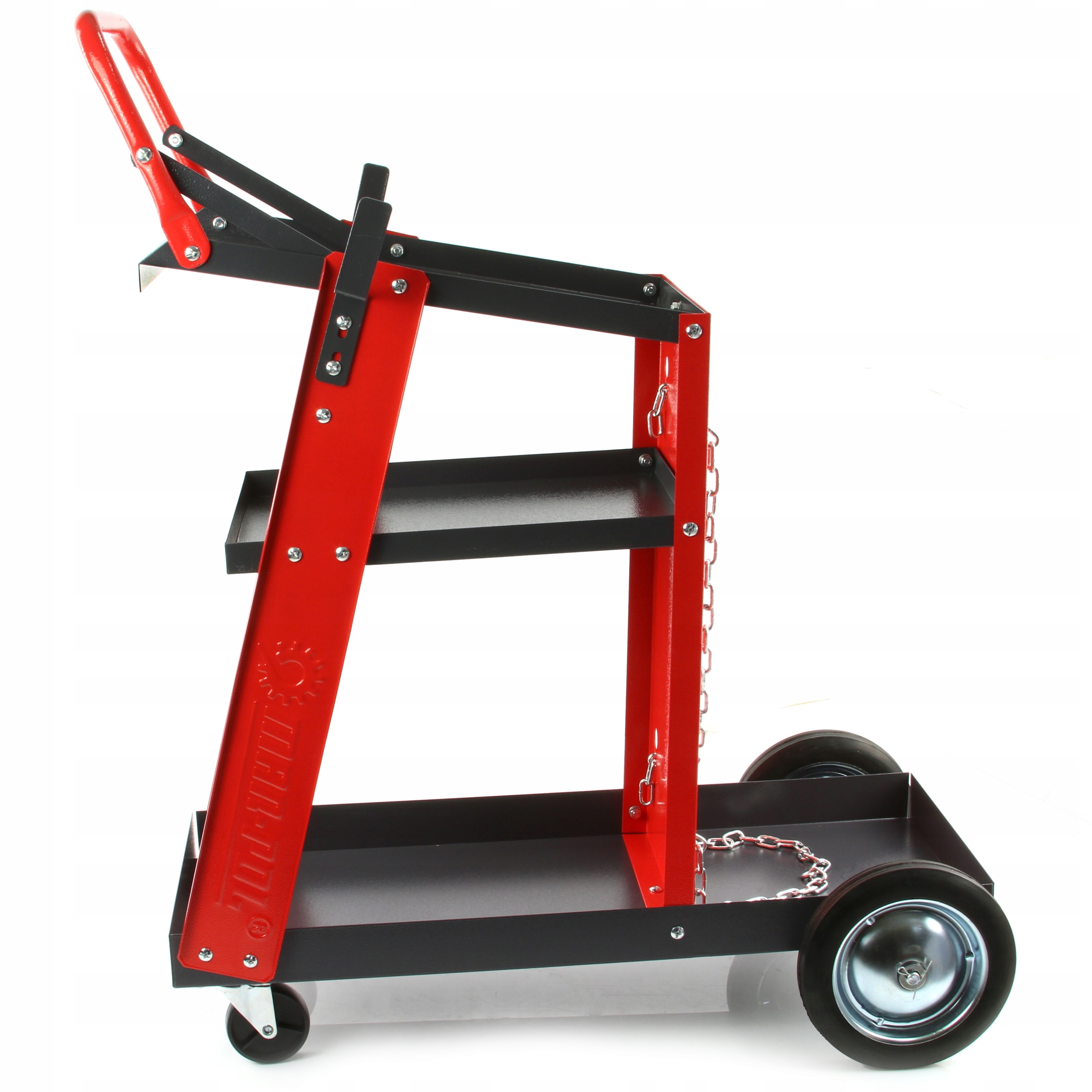 WÓZEK SPAWALNICZY DO SPAWAREK z półką na butle METALOWE KÓŁKA POD MIGOMAT Marka Mar-pol