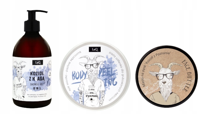 LAQ KOZIOŁ ZESTAW 3cz ŻEL 500 + PEELING + MASŁO