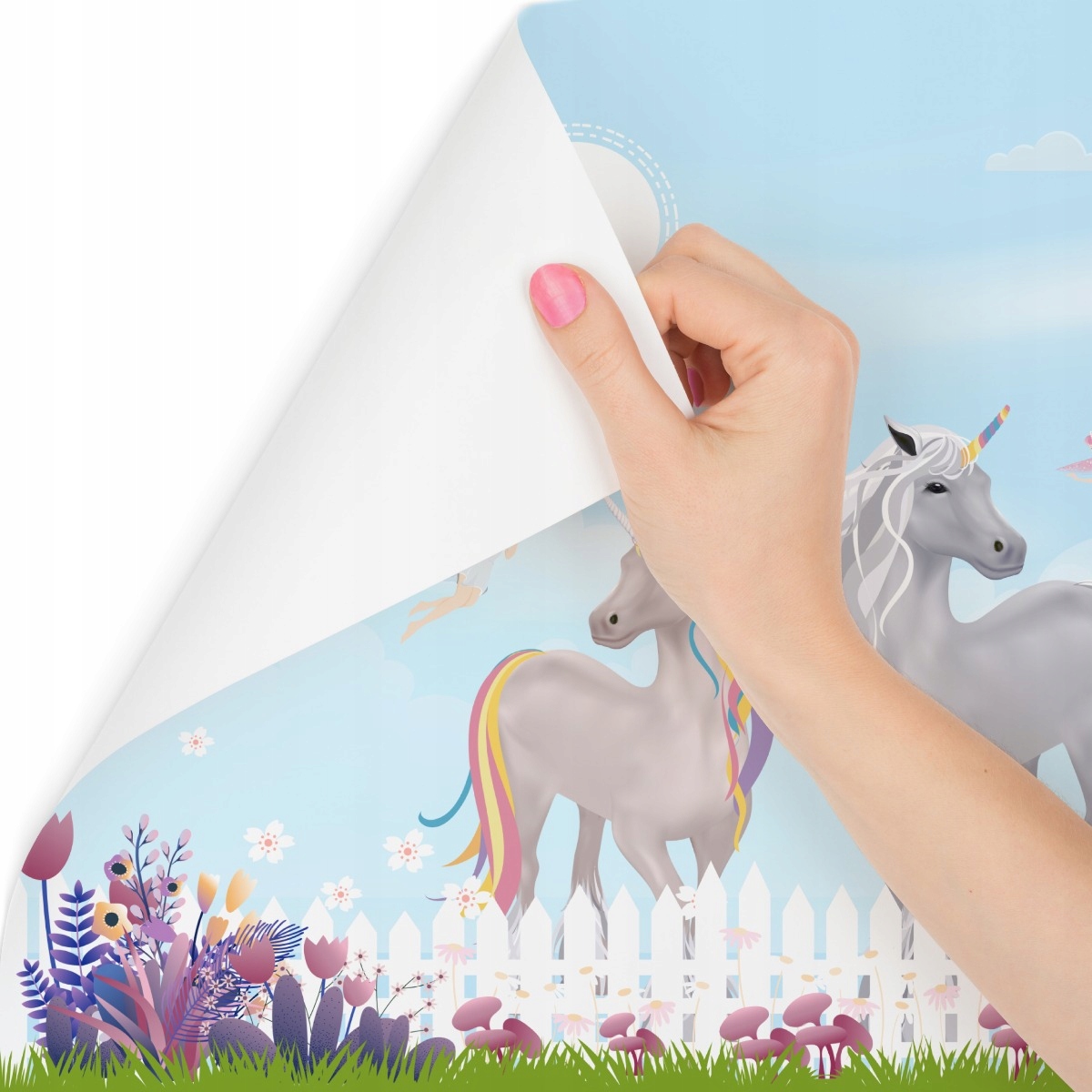 Fototapeta dla Dziewczynki JEDNOROŻCE Łąka 315x210 Szerokość produktu 315 cm