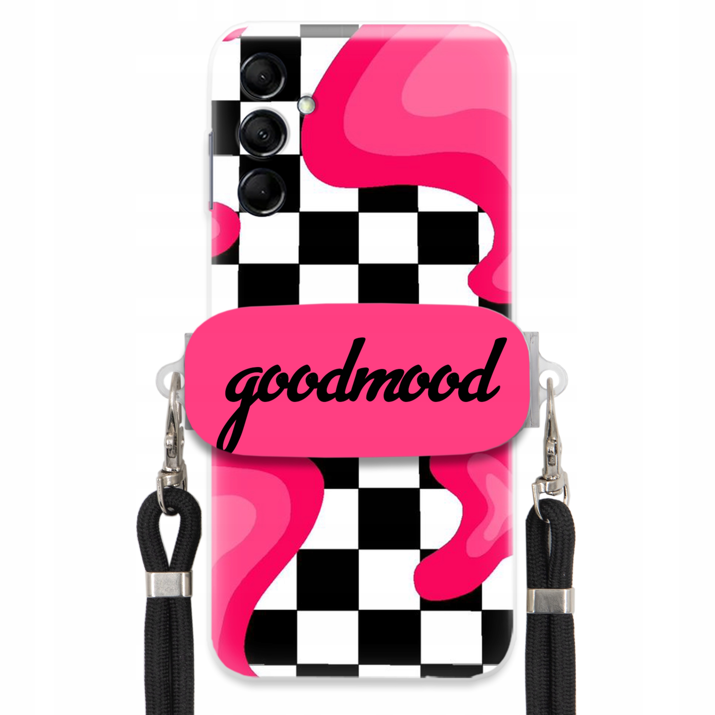 Puzdro Na Samsung M14 5G Sada Case Držiak Na Vodítko Čierna Pre Teen Splash