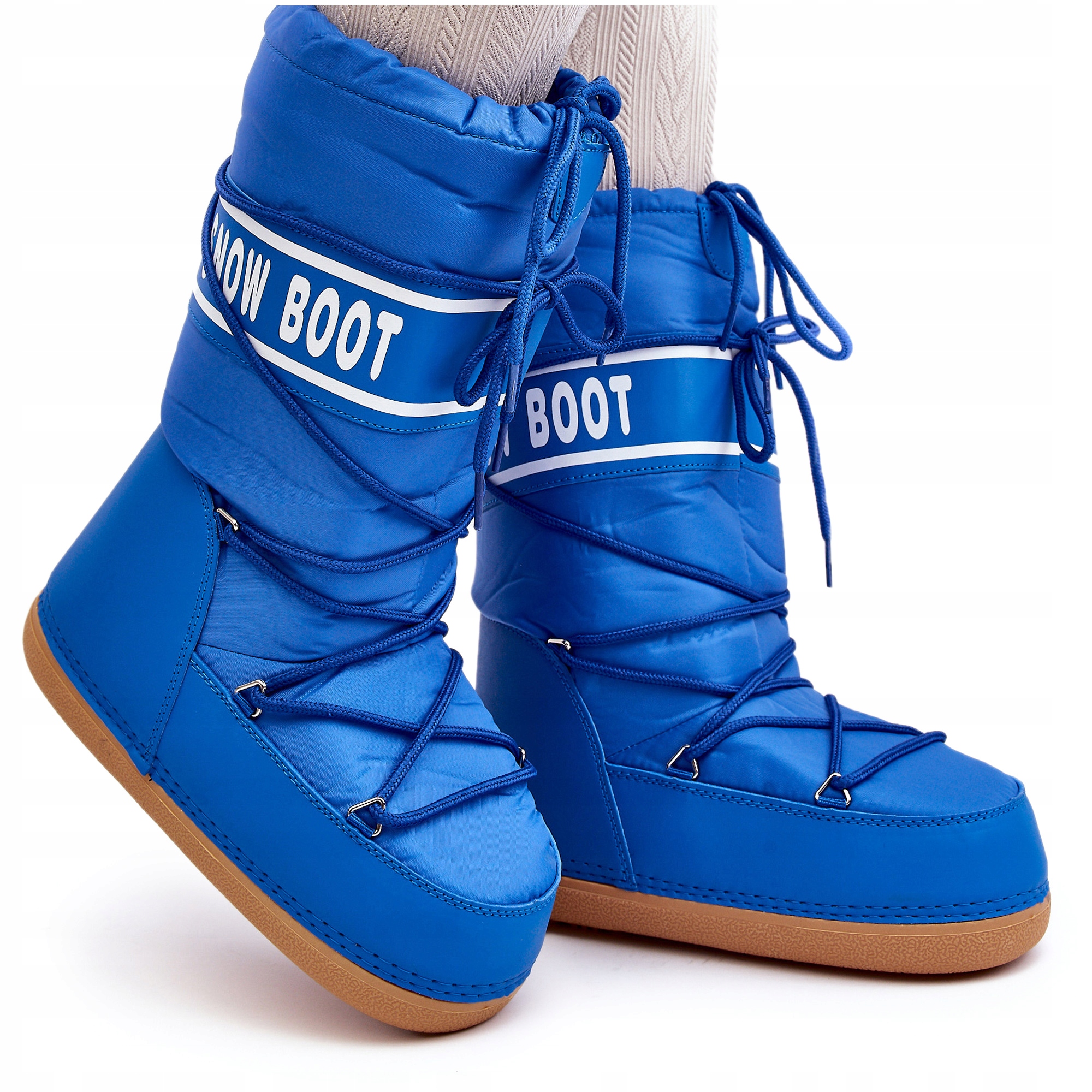 ŚNIEGOWCE DAMSKIE WYSOKIE NIEBIESKIE 39/40