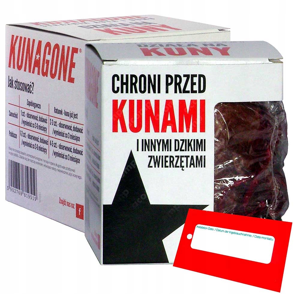 

Kunagone naturalny odstraszacz kun auto, dom 1-pak