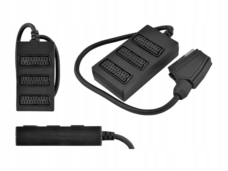 1 szt. PS Złącze Euro wtyk - 3x gniazdo Euro Marka Inna