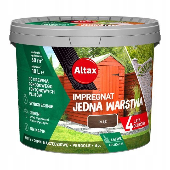 

Altax Impregnat Drewna I Betonu Ogrodowego Brąz 5L