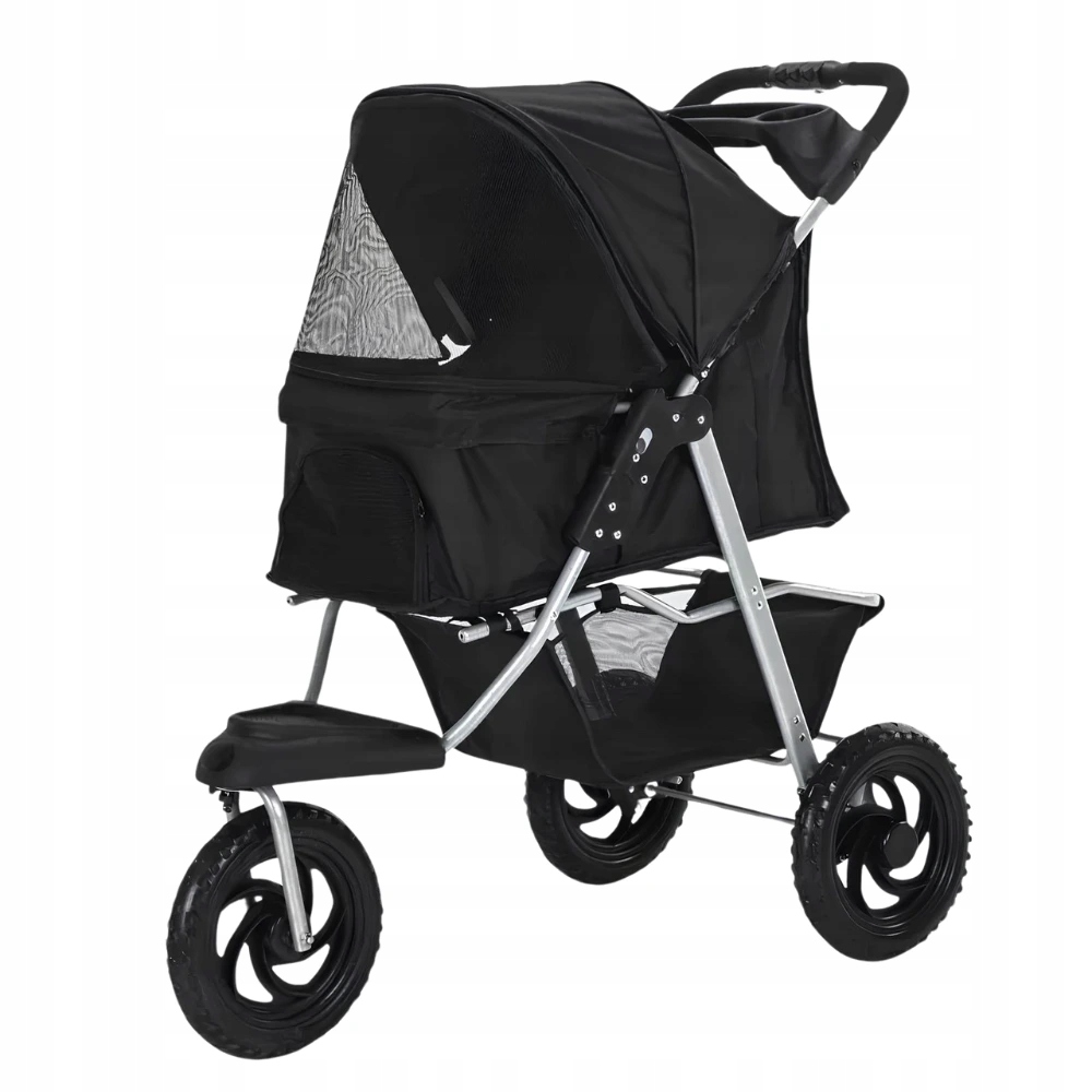 Levně Buggy Cross Kočárek pro mazlíčky 50 x 107 x 100 cm Barva: Černá