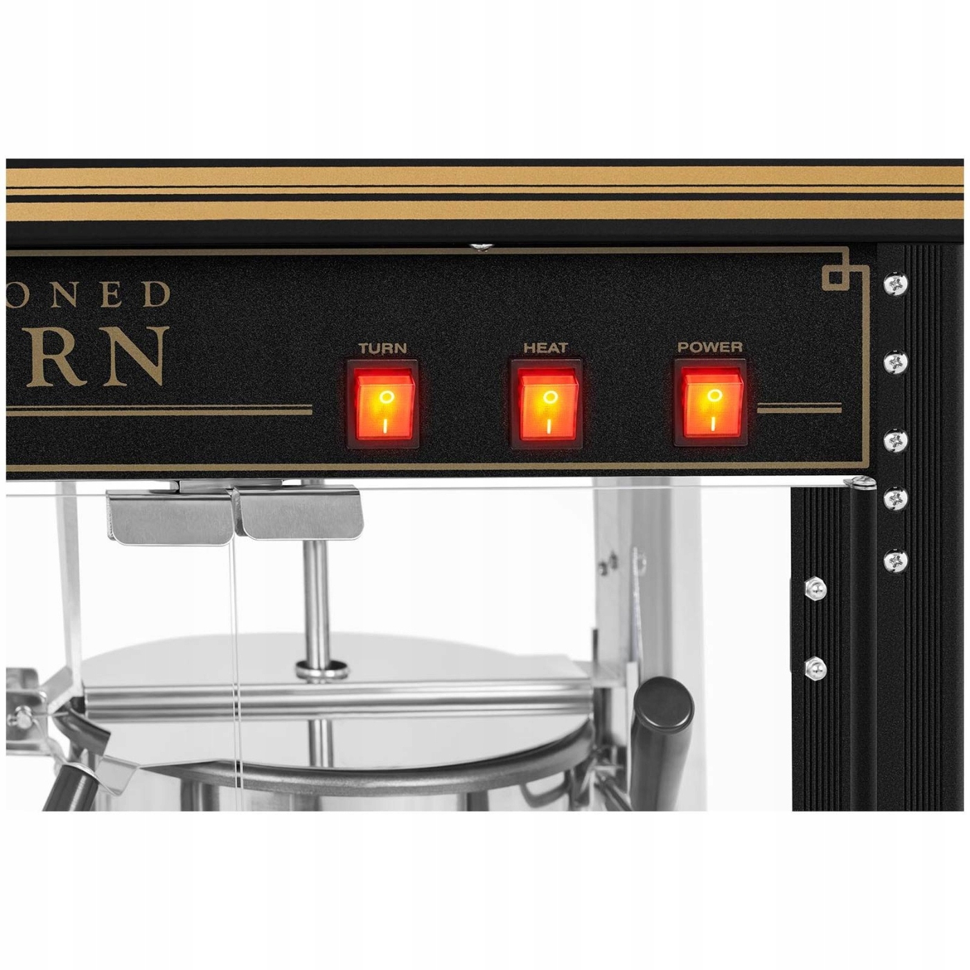 MASZYNA AUTOMAT DO POPCORNU SZKLANA WITRYNA 1600W Royal Catering RCPS-BG1 Kod producenta 10011100