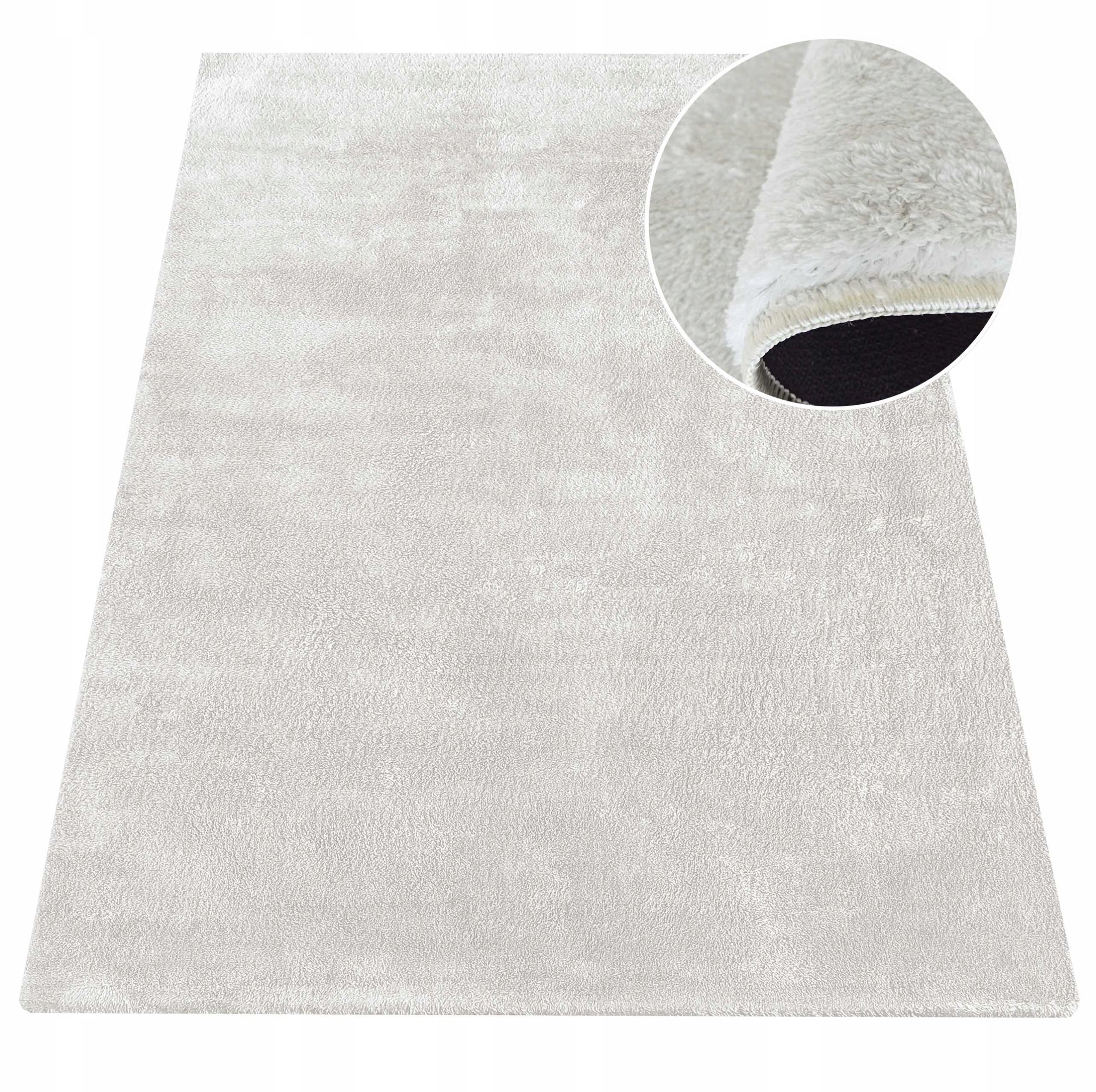 Miękki Dywan Enzo 80x150 Plusz Shaggy kremowy