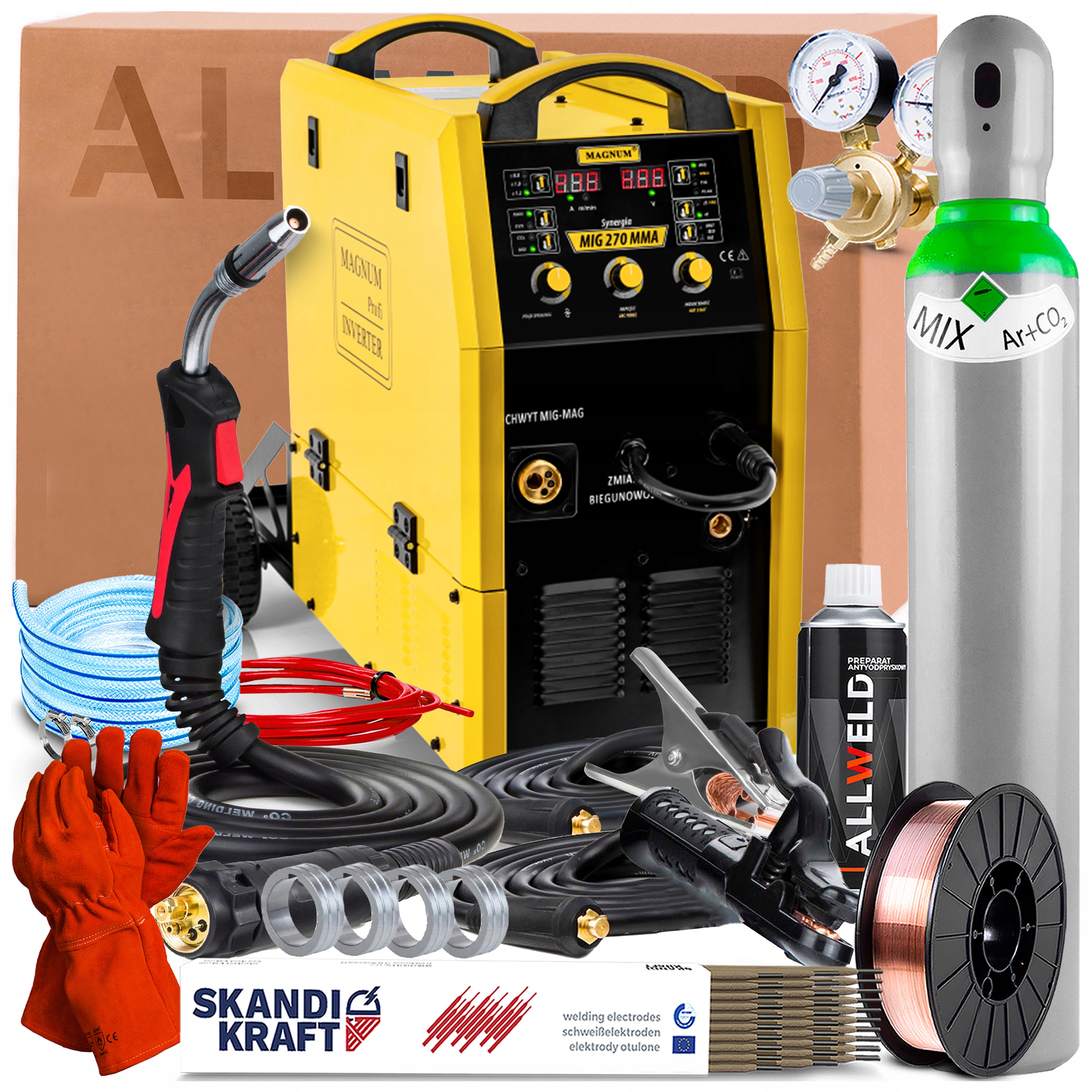 Spawarka Magnum Mig 270 Mma 400V 270A Synergia Tig DC Lift Lutospawanie
