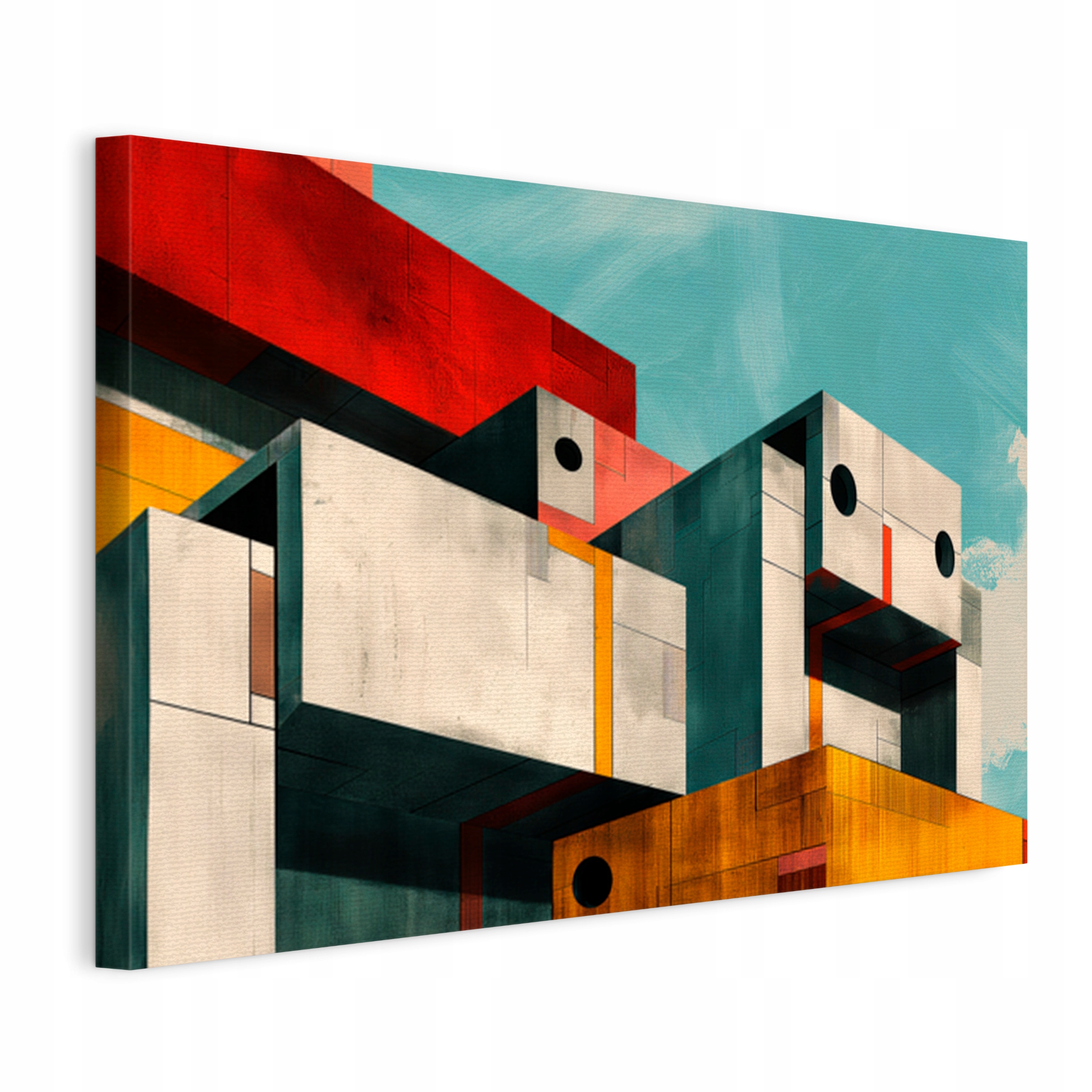 Obraz na plátně Geometrická budova Kubismus do obývacího pokoje Ložnice 60x40