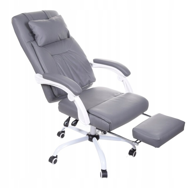 Otočné křeslo Giosedio Šedé s podnožkou