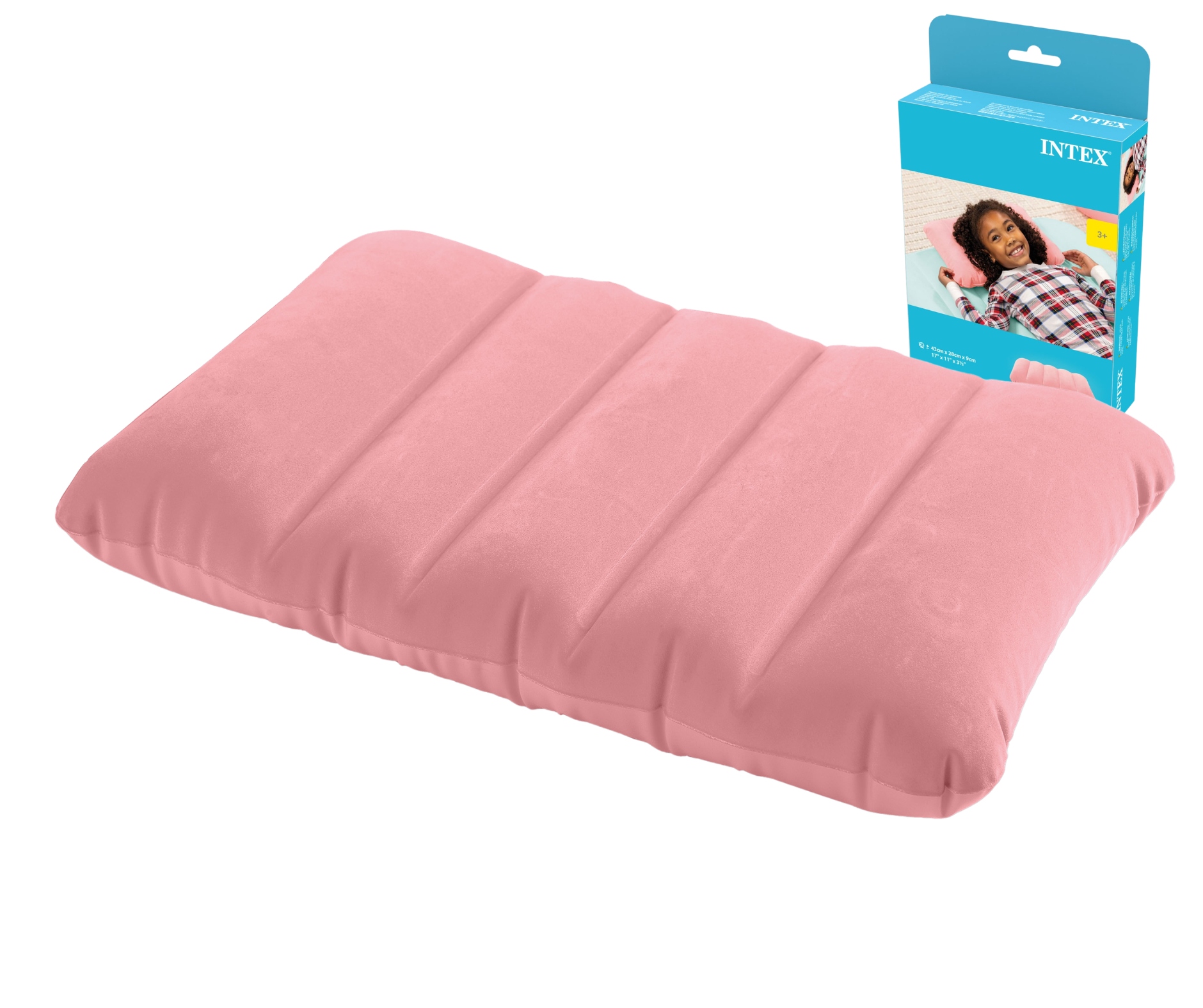 Poduszka podróżna Intex 68676 dmuchana błękitna 43 x 28 x 9cm