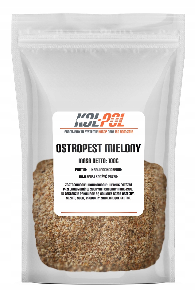 

Ostropest Plamisty Mielony 100g Naturalny świeży