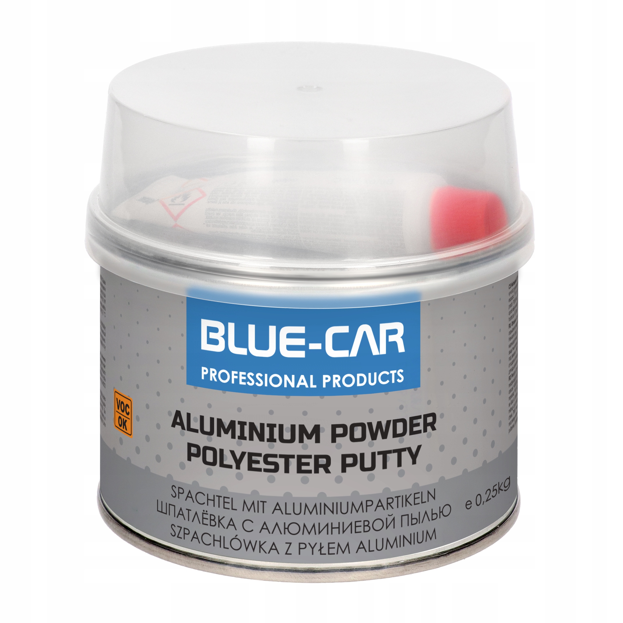 Blue-car Szpachla Szpachlówka Z Pyłem Aluminium 250G Utwardzacz