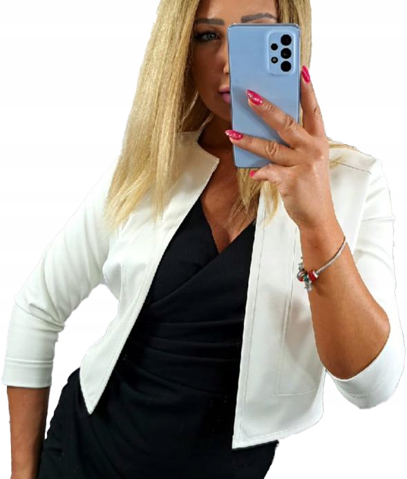 SEXY BOLERKO MARYNARKA SKÓRZANA,ŻAKIET Rozm.48