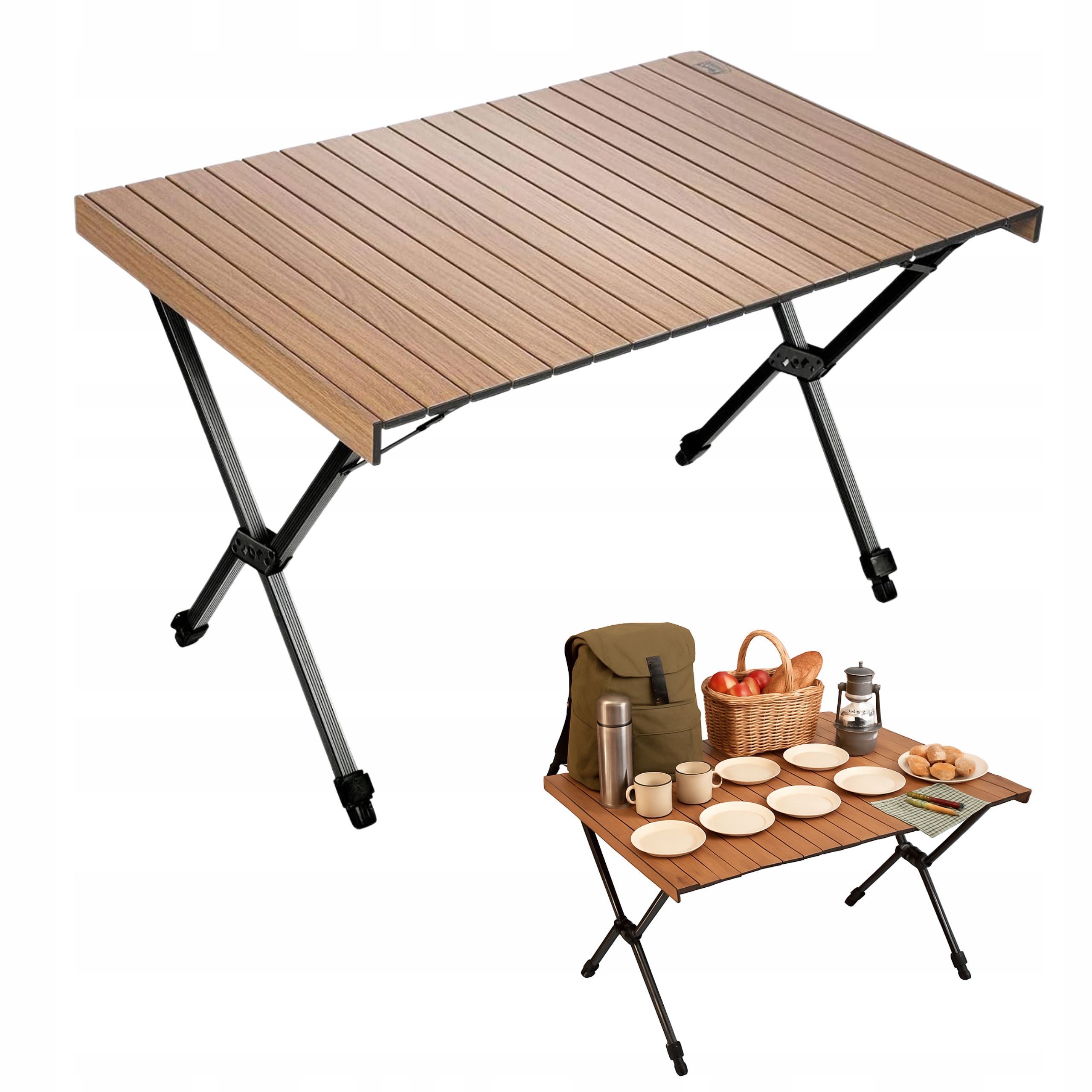 Kempingový stůl Timber Ridge skládací, nastavitelný, hliníkový, pro 4-6 osob