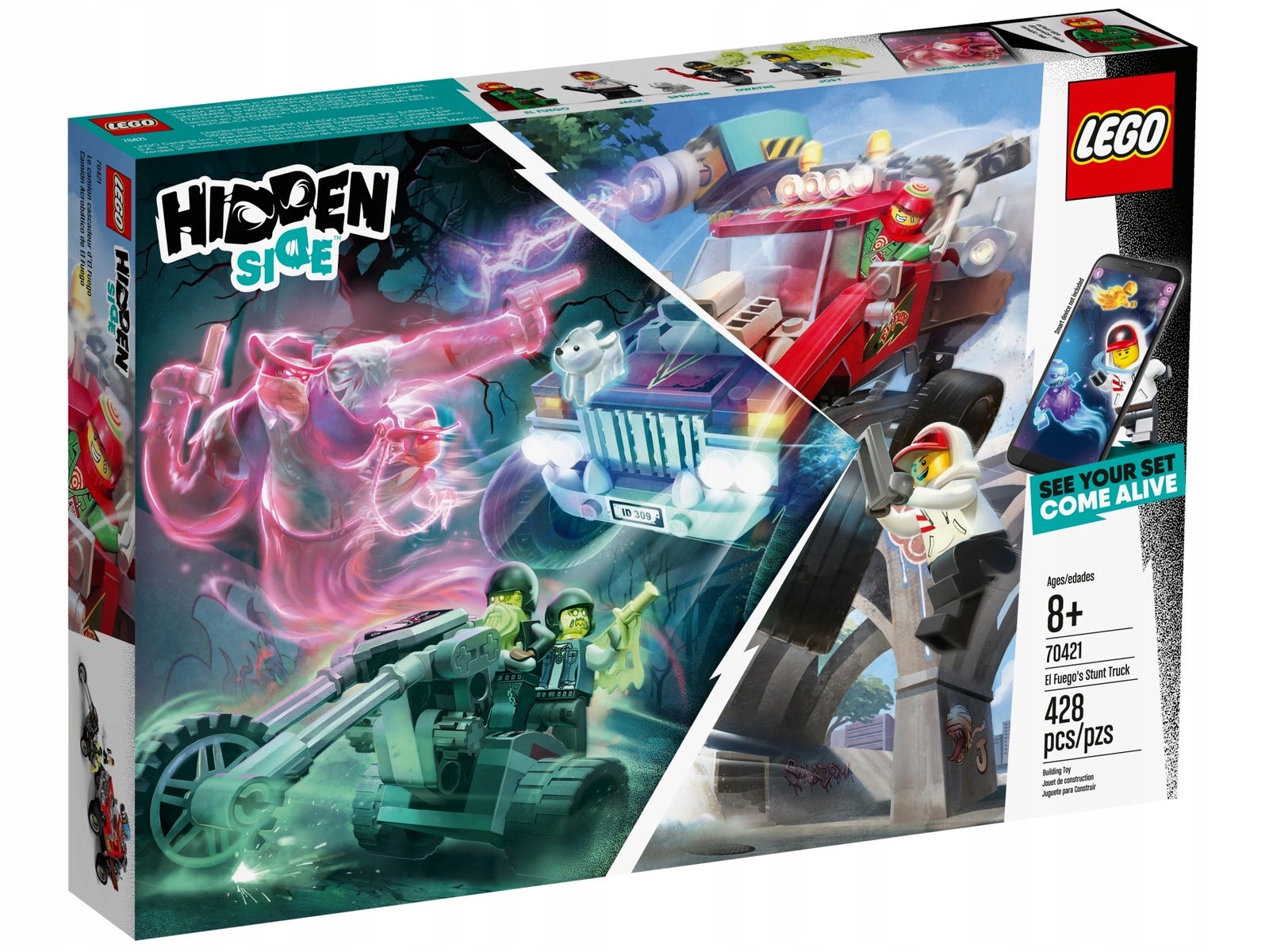 ### Lego Hidden Side 70421 Kaskadérské auto El Fuego – interaktivní