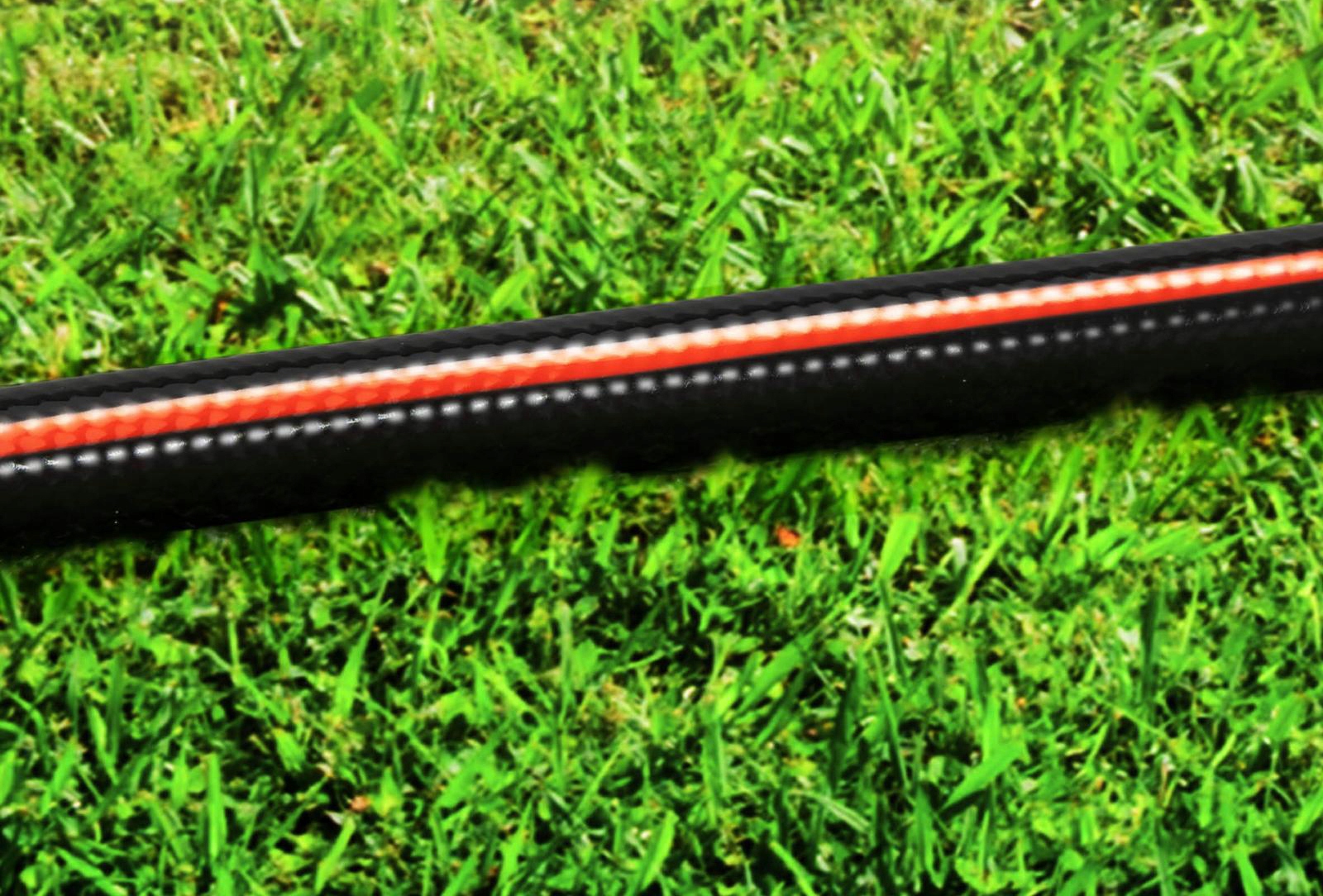 WĄŻ OGRODOWY GUMOWY CZARNY Black&Decker 3 WARSTWOWY 12mm x 20m + ZŁĄCZKI Długość 20 m