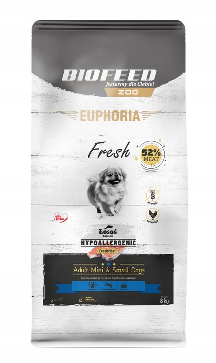 Biofeed Euphoria Fresh Hypoallergenic Adult Łosoś Xs/s 8kg
