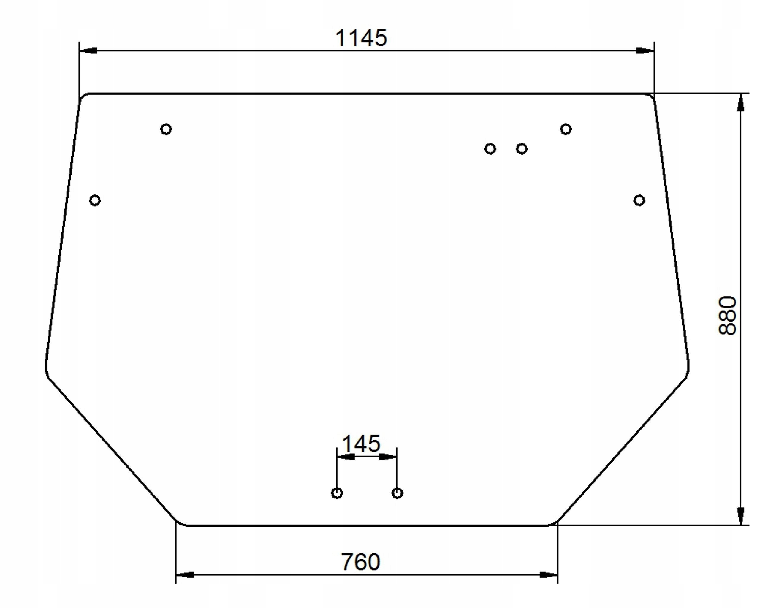 čelní sklo pro traktoru Deutz-Fahr Same zadní 0.01062650