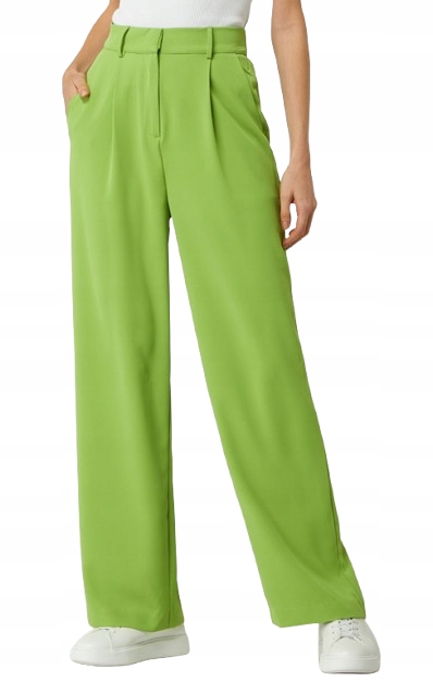 Minus Zelené Kalhoty S Vysokým Pasem, Jednoduché, Elegantní, 44 Jqb
