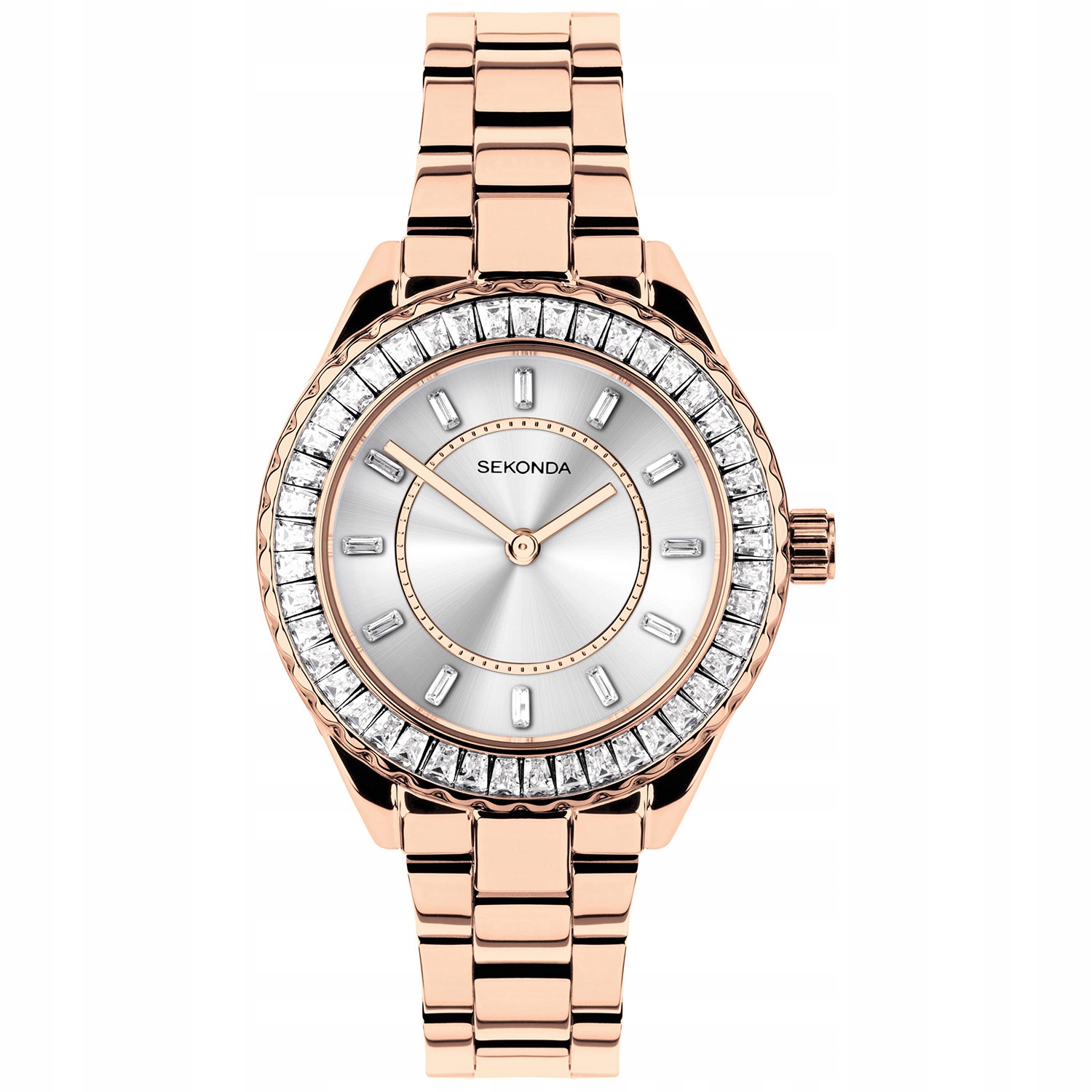 Dámské hodinky Sekonda 40671 Zirkony růžové zlato