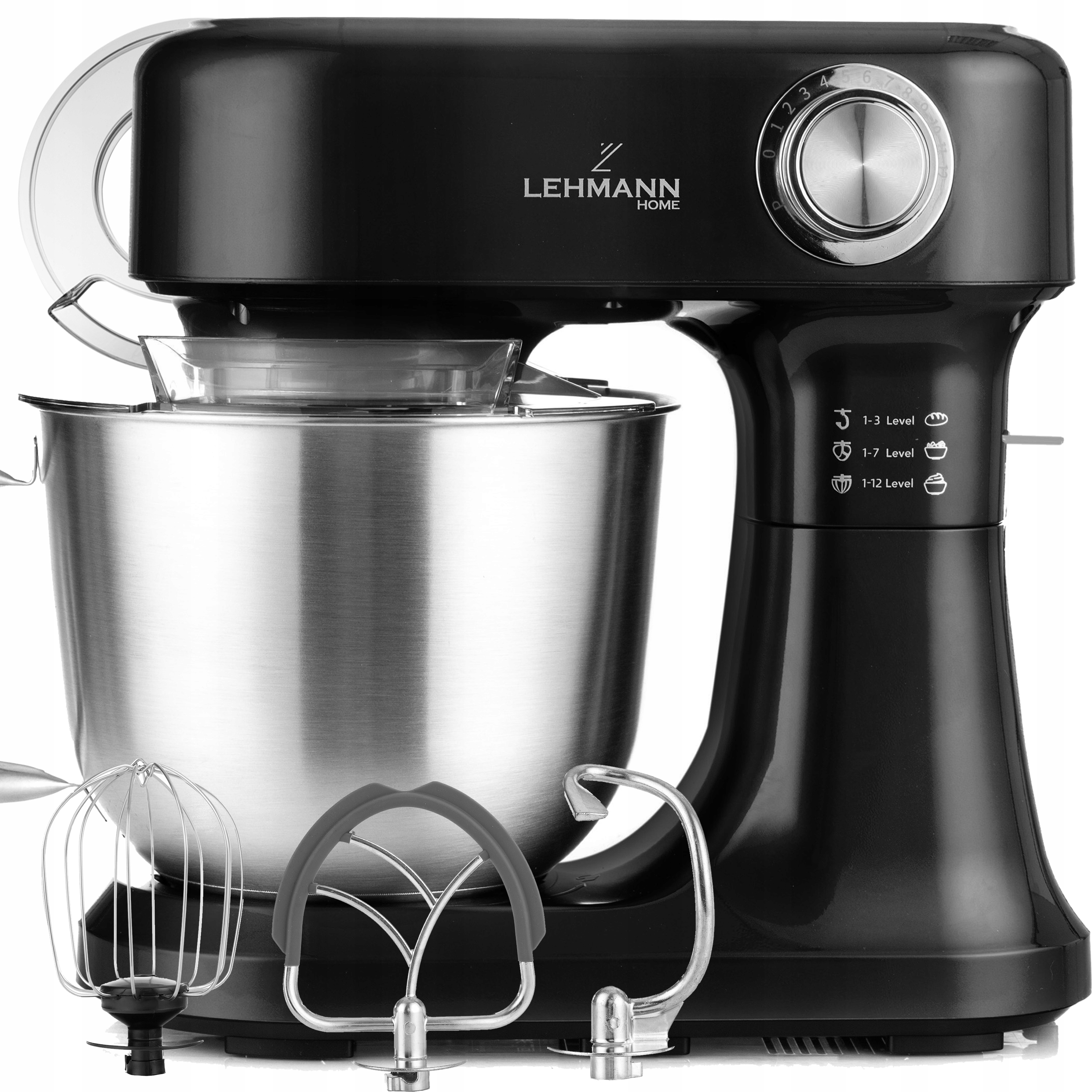 Robot Planetarny Kuchenny Mikser 3x Mieszadła Duża Misa Hak Ciasta Chleba