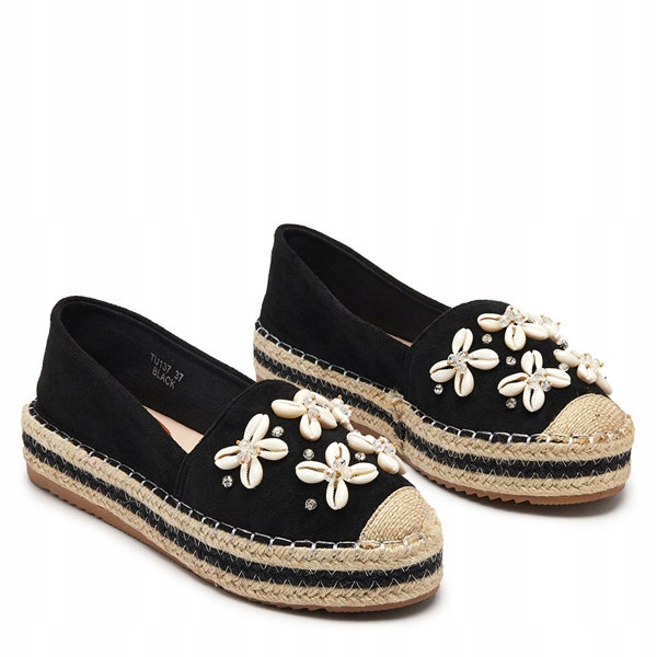 

Czarne Damskie Espadryle Z Ozdobami Izira 37