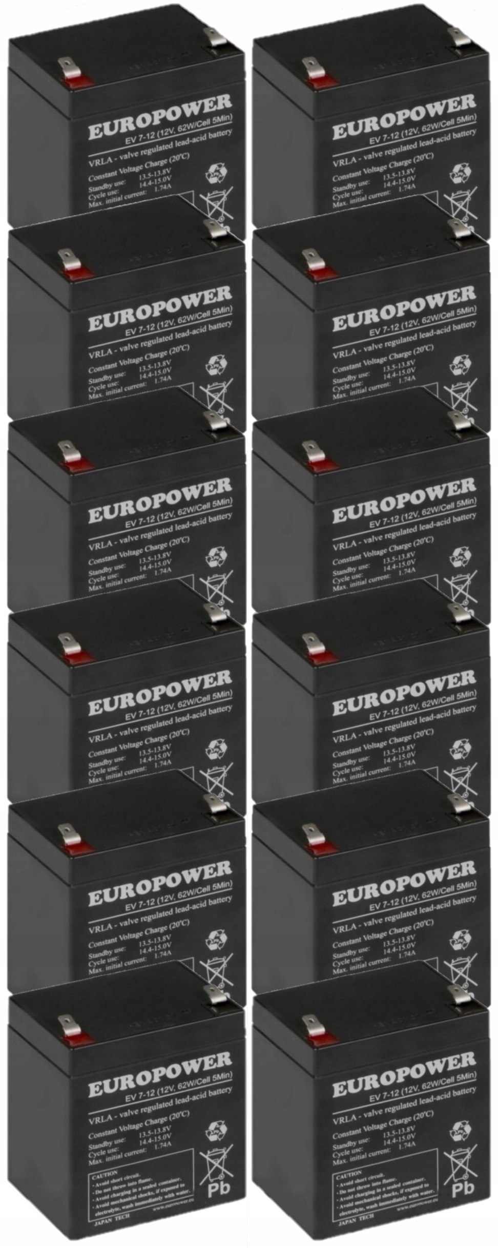 TBC14 Baterie Zestaw Akumulatorów Do Ups Apc Eaton Powerwalker 12x Ev 7-12
