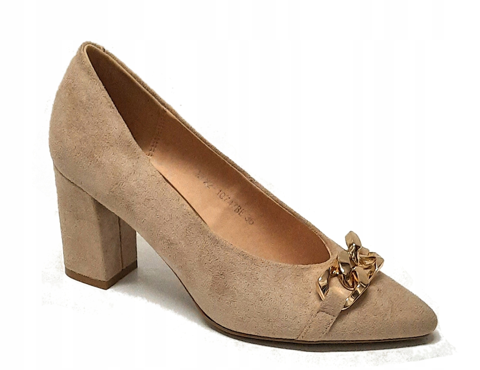 

Vinceza 10747 Półbuty Czółenka Łańcuch Beżowe 39