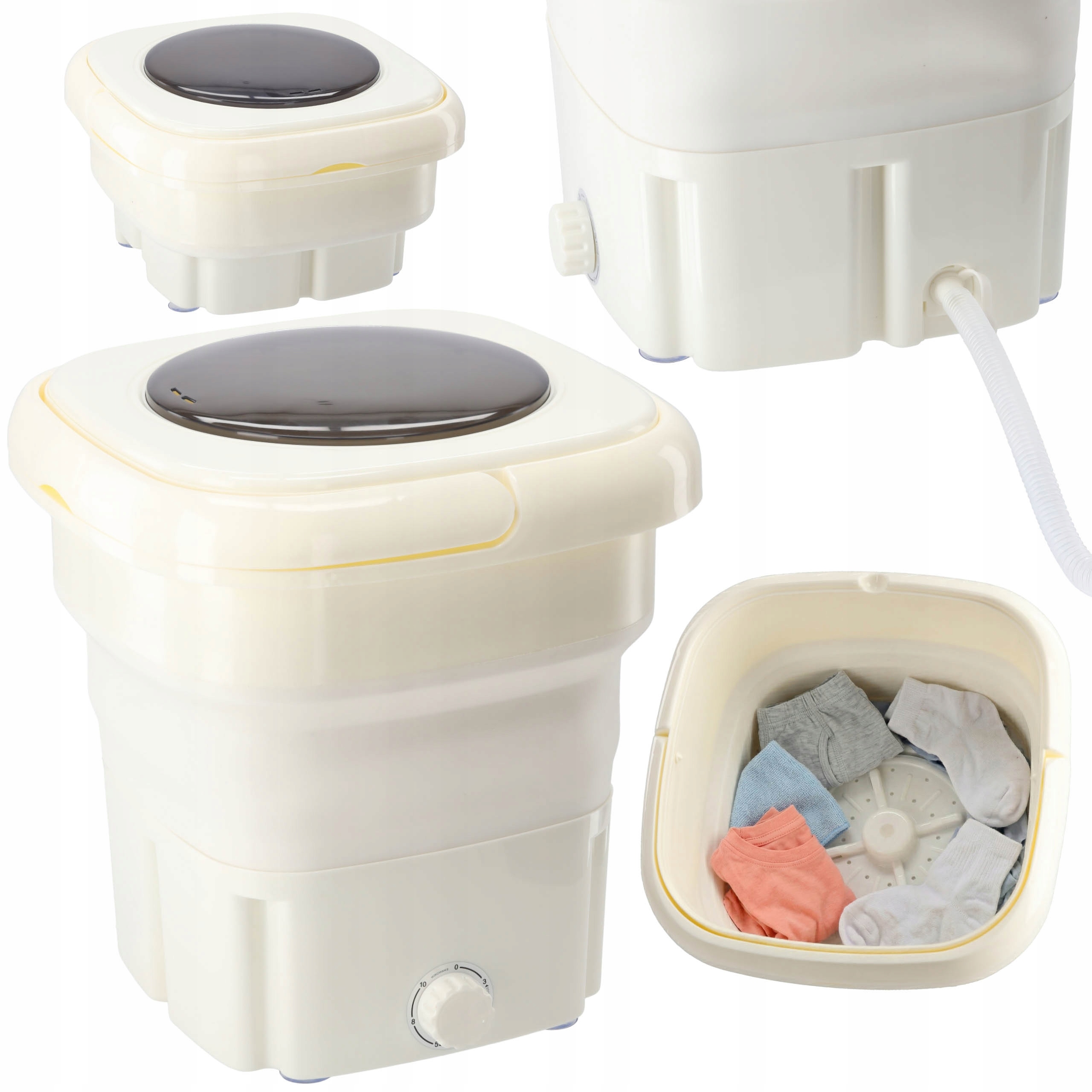 Skládací Turistická pračka, Přenosná mini pračka na kempování Odstřeďování 18 l