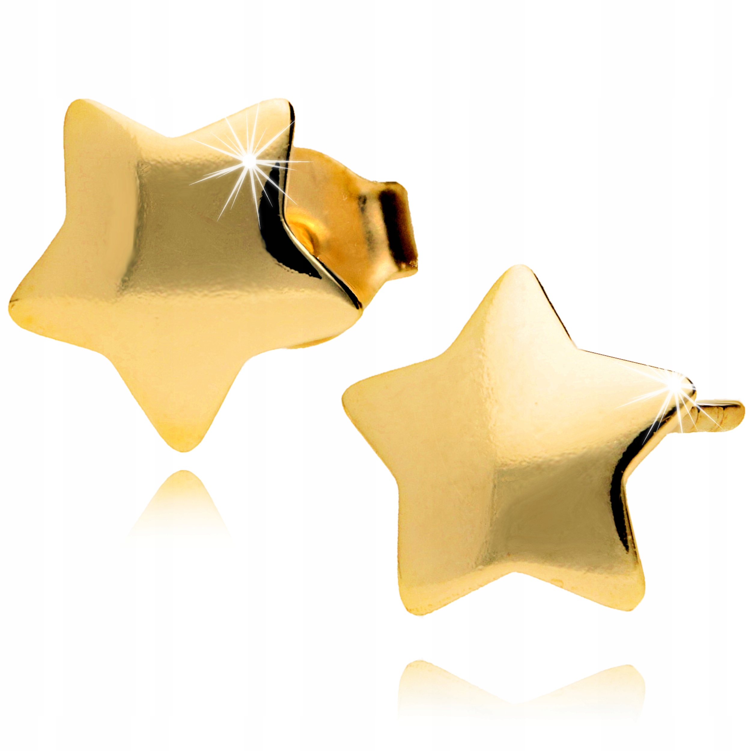 Złote Kolczyki 585 Gwiazdki Gwiazdy Złoto 585 dla Kobiety Sztyfty