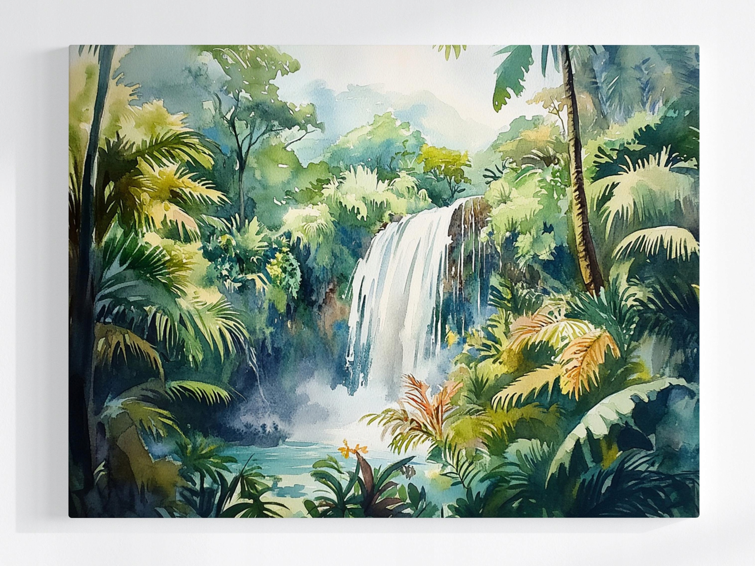 Obraz Na Plátně Canvas Tropický Deštný Les Džungle Vodopád 100x75